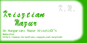 krisztian mazur business card
